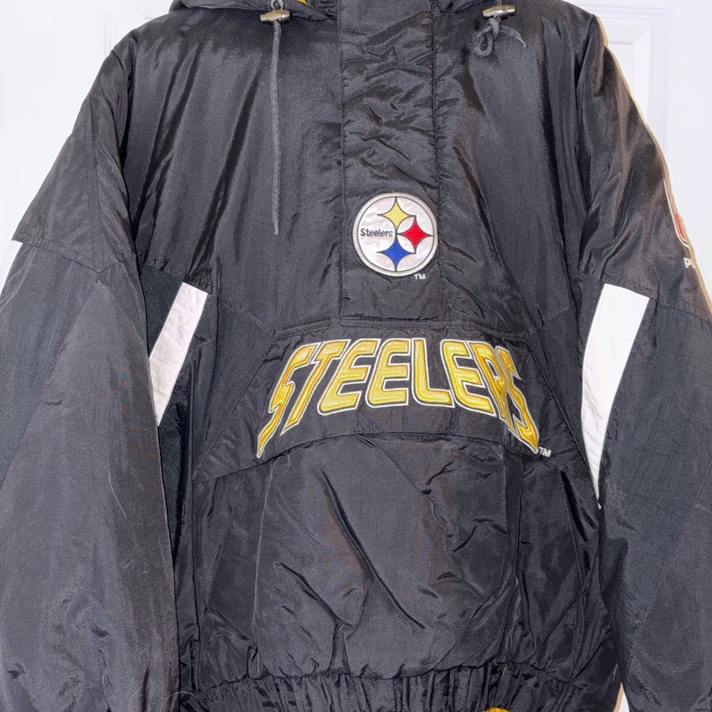 NFL Black and Yellow Steelers Jacket size Large
